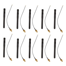 10X 433Mhz Antenne 5Dbi GSM RP-SMA Plug Caoutchouc ÉTanche Antenne Lorawan + IPX Vers SMA Petit Câble Extension