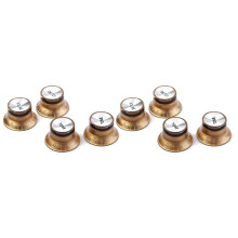 8 Pièces Séries Boutons de ContrôLe de Vitesse 4 Tons 4 Volumes pour Lp Sg Guitare Boutons Dorés Les Accessoires