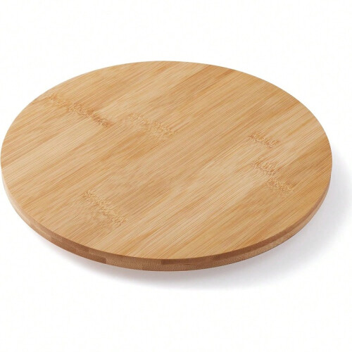 Bamboo Lazy Susan Turntable Organizer for Kitchen Spices 30-35cm