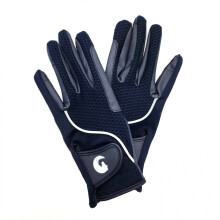 Coco Equestrian Blue (S) Breathable 3D Mesh Synthetic Leather Horse Riding Gloves