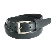 CTM Men's 32 mm Wide Basic Leather Dress Belt