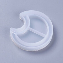 Shaker Mold Silicone Jewelry Mold 10 pcs Moon White