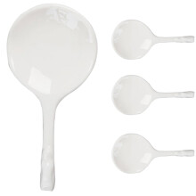 Porte-cuillères en céramique blanche pour la cuisine (4 pièces)