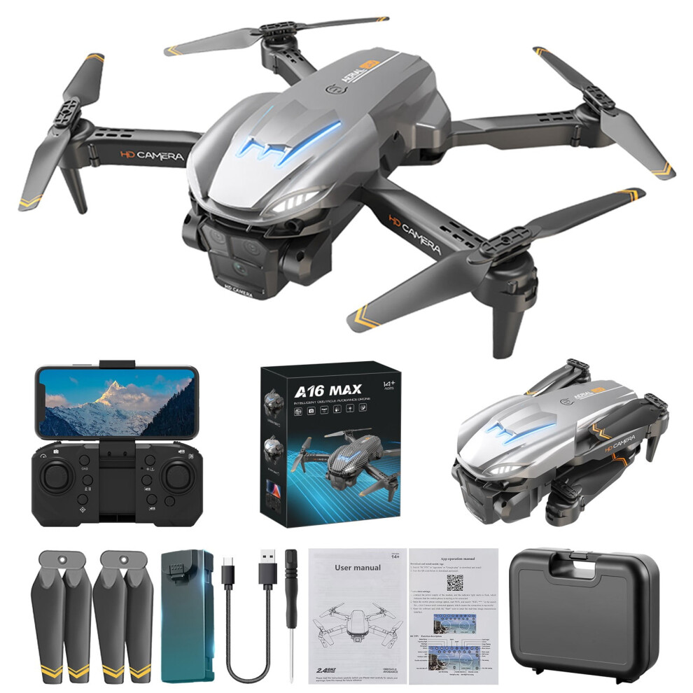 Wjsxc Fpv Drone Quadcopter With 3 Cameras Silver 9336866867428