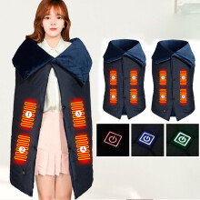 USB Electric Blanket Portable Blue 47x38.5in 3 Heat Levels