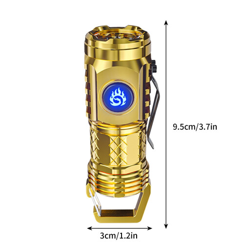 Harliver LED flashlight rechargeable USB zoomable pocket 2