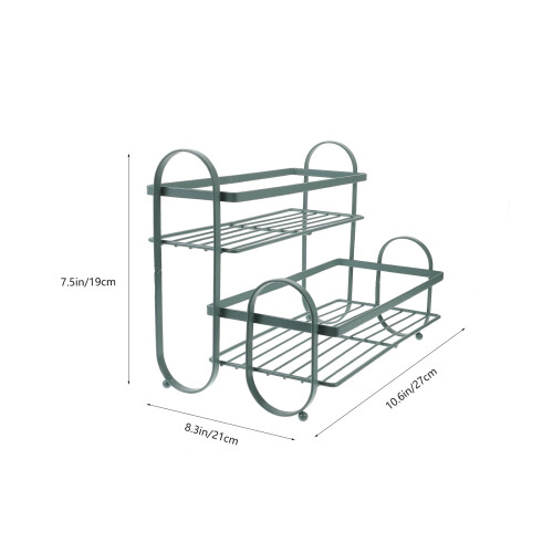 Spice Rack Wrought Iron Tiered Organizer 3-Tier 1
