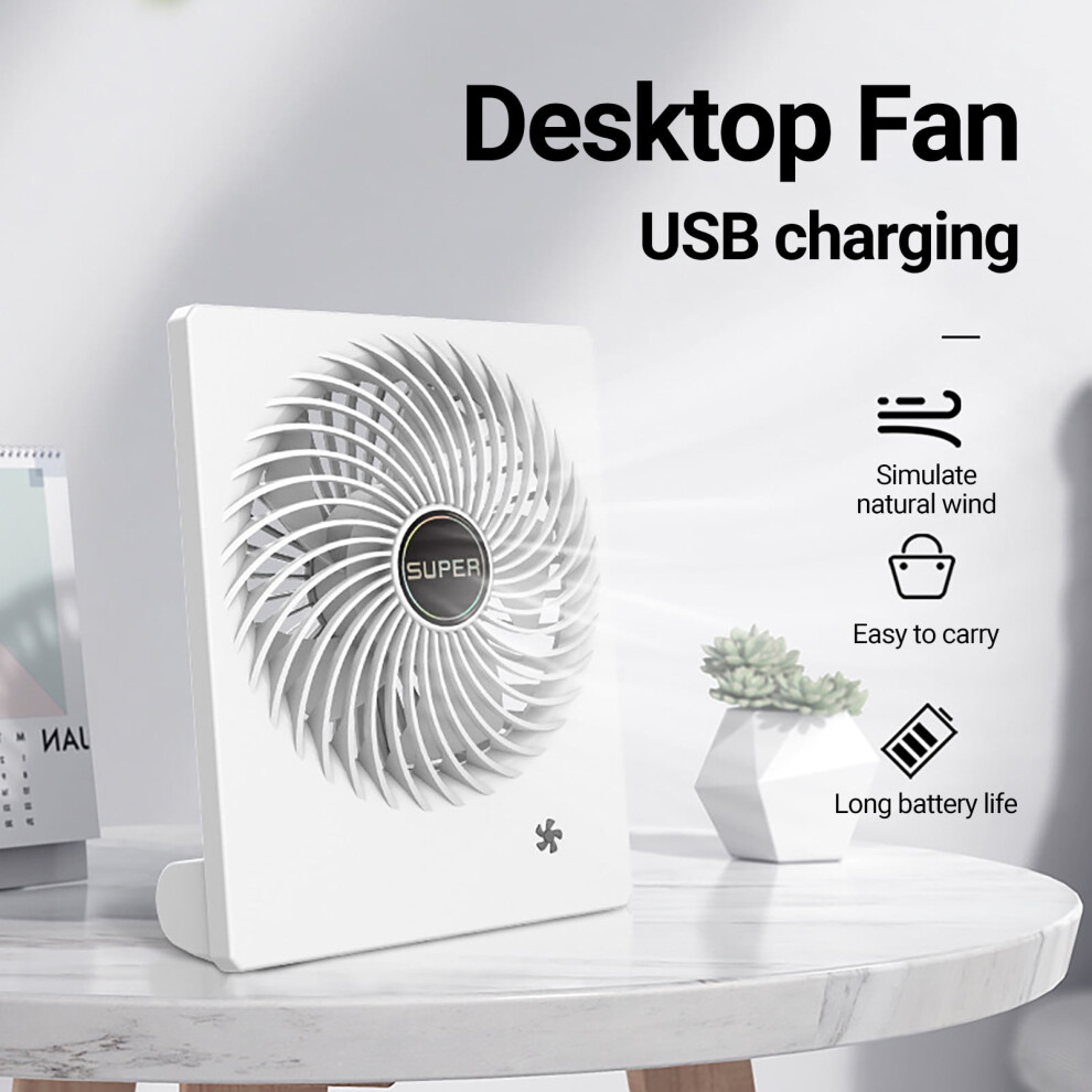 Hesroicy Mini Desk Fan Silent 3-Speed Portable 917087647953
