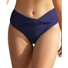 SHEKINI Calzoncillos de baño para mujer Braguitas moldeadoras de cintura alta abdominal azul marino XXL