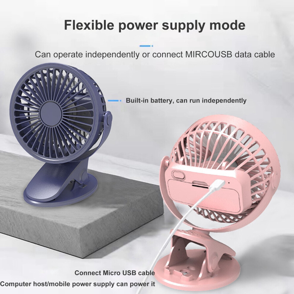 Mini Desktop Fan With 3-Speed Control, 360 Rotation, Usb 917087752664
