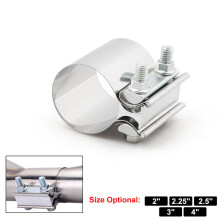 Stainless Steel Exhaust Pipe Clamp Automotive I-Block 2-Pack