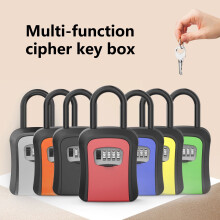 Wall-Mounted Key Box 4-Digit Combo Lock Home Use