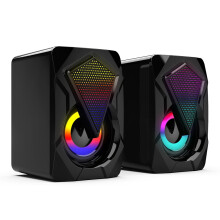 Jixopn X2 USB computer speakers with subwoofer and RGB light