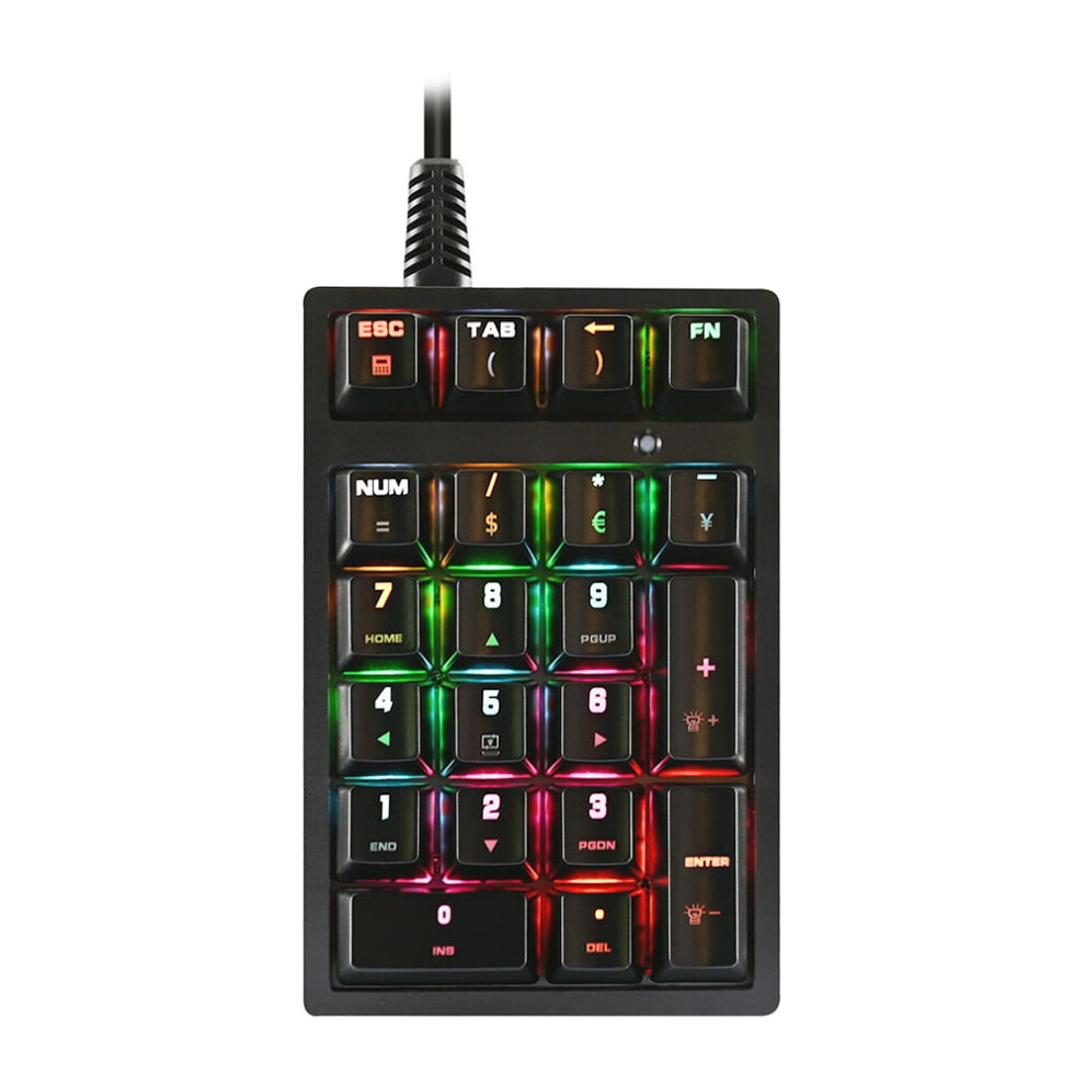 Jixopn 21-Key Wired Rgb Backlit Keyboard Usb 2.0 917087650151