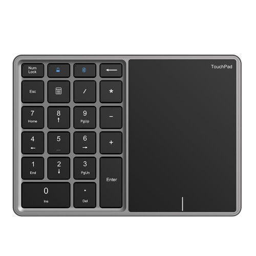 Wireless Number Pad 2.4G Bluetooth Grey