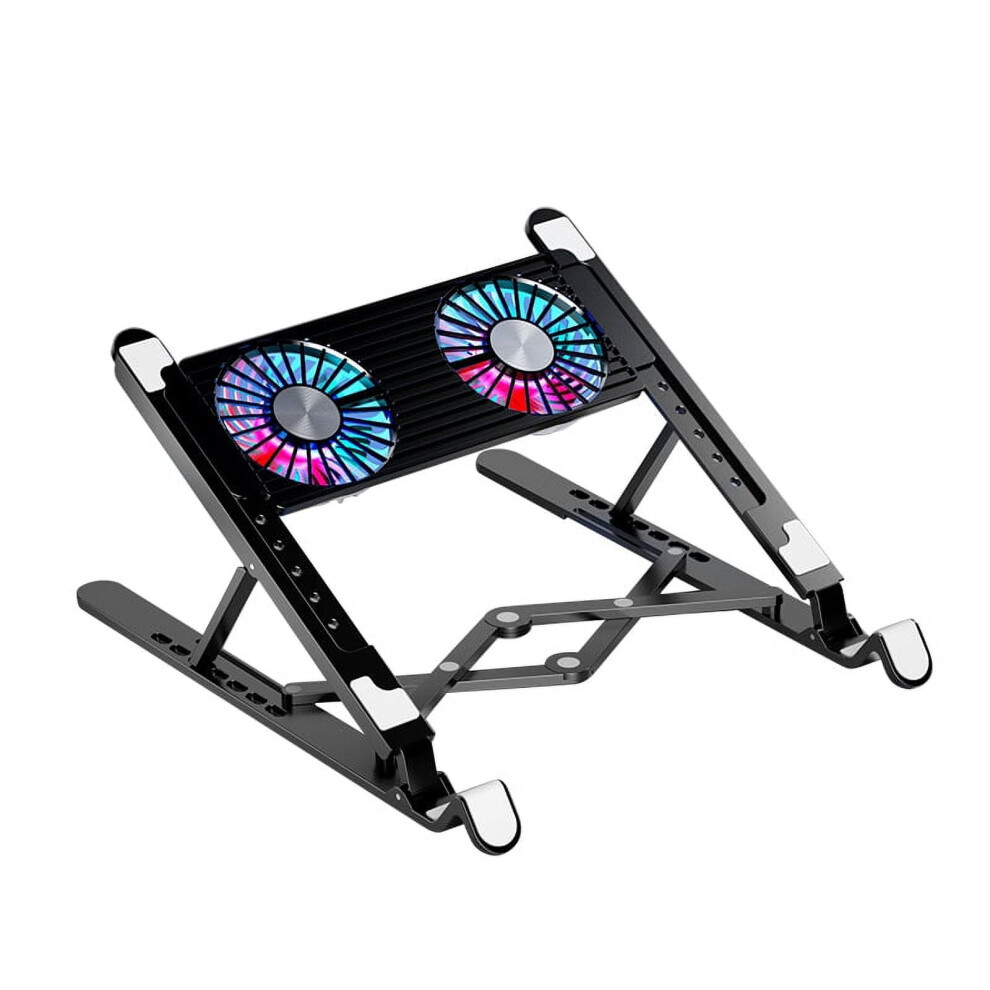 Laptop Cooling Pad With 4 Fans Foldable Rgb Silent 7 Height Black 917087650632