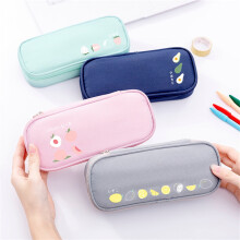 Hesroicy pencil case Oxford cloth fruit print large capacity