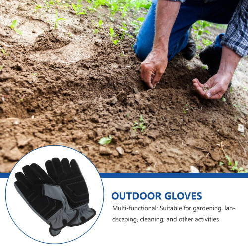 Garden Work Gloves Elastic Breathable Grey XL 1