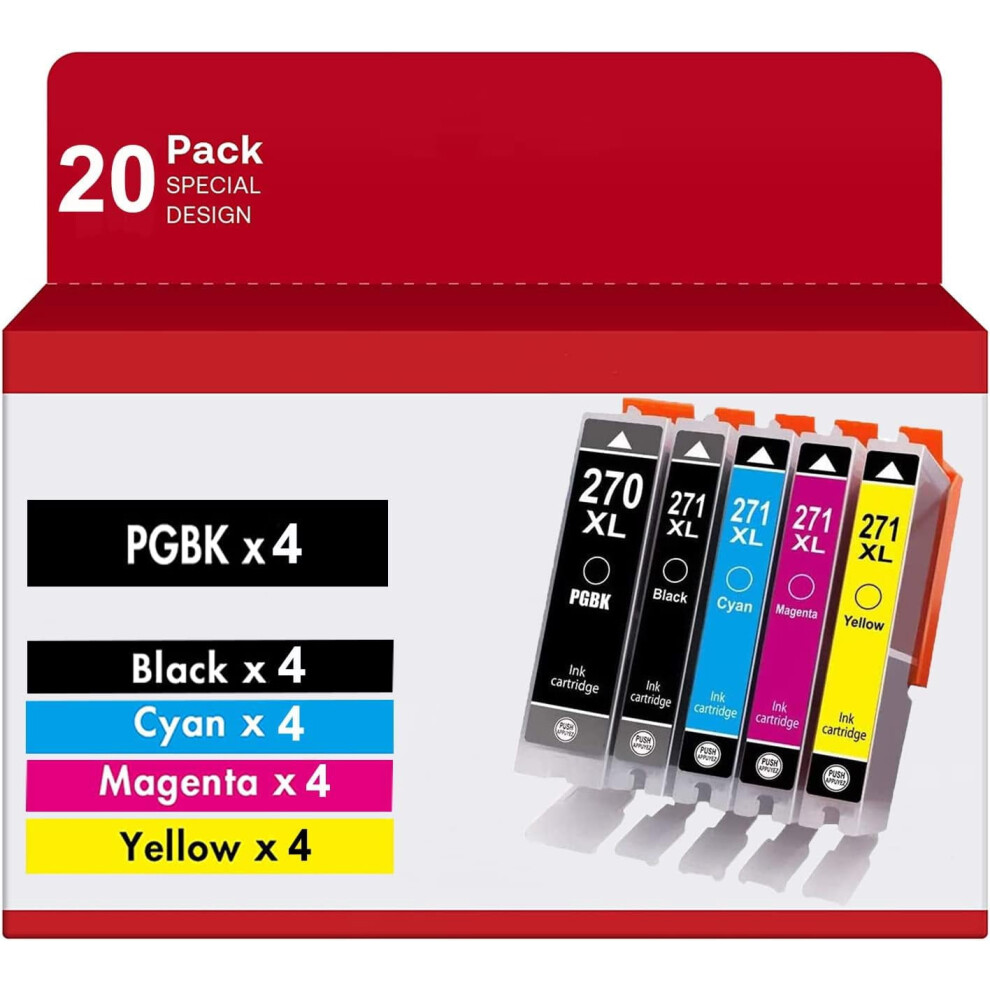 Canon Pgi-270Xl Cli-271Xl Ink Cartridges 20-Pack 917087655057