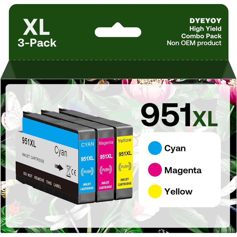 Hp 951XL Ink Cartridges Compatible High-Yield Combo Pack 917087655712