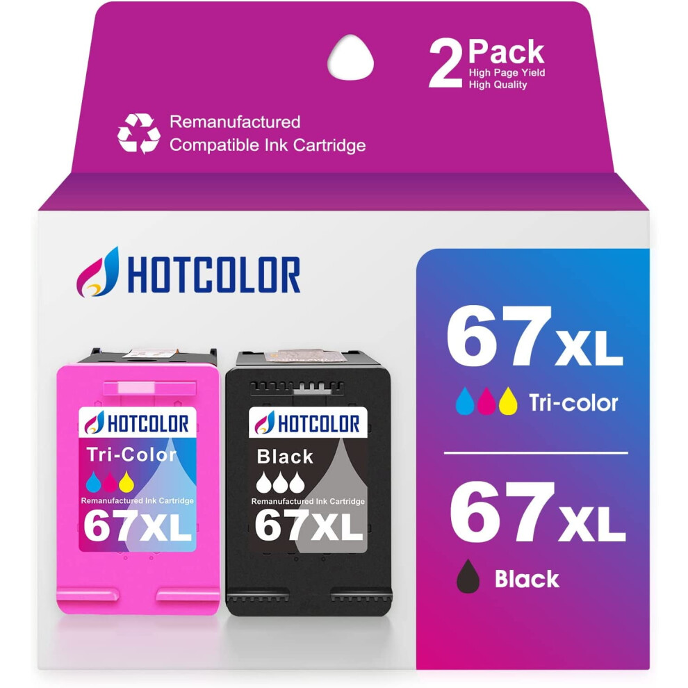 Hp 67XL Ink Cartridges And Color Combo Pack Black 917087655217