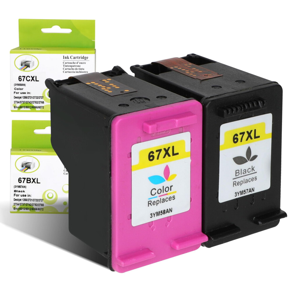 Hp 67XL Ink Cartridges Compatible With Envy And Deskjet Black 917087655835