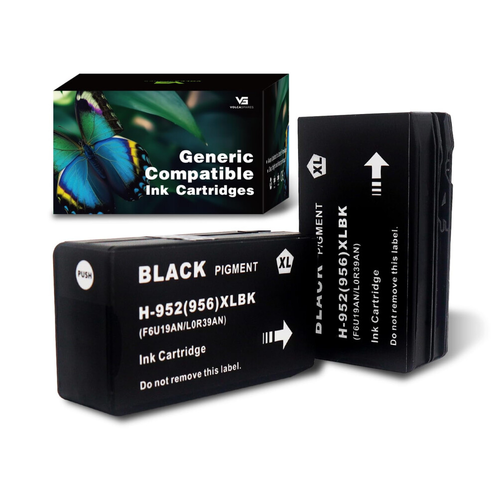 Hp 952XL Ink Cartridge Replacement 2-Pack Black 917087656412