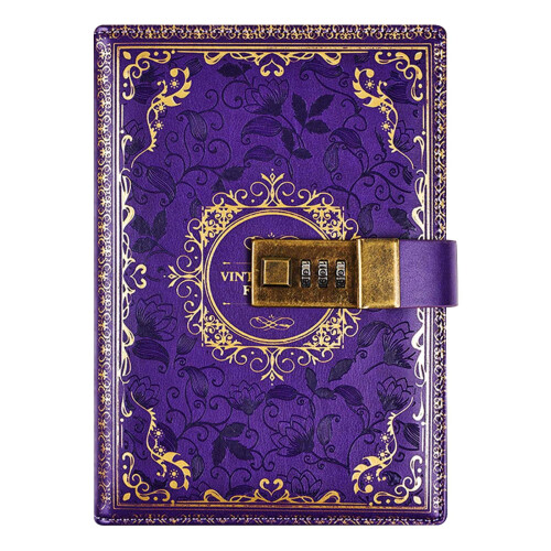 Zeceouar Vintage B6 Notebook with Password Lock