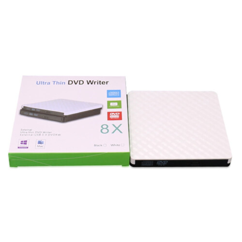 USB 3.0 CD/DVD Player for Mac and Tablet White 1