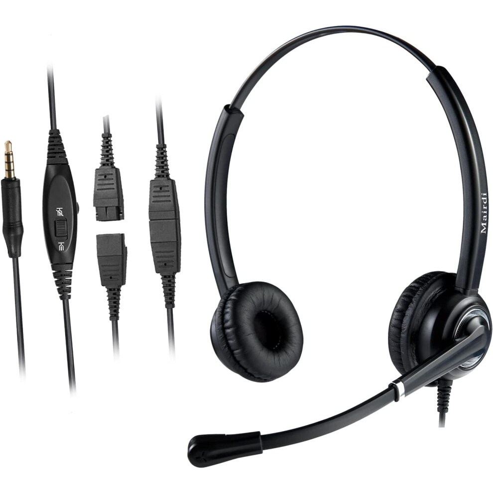 Cell Phone Noise Canceling Headset 3.5Mm Jack For Office 917087663250