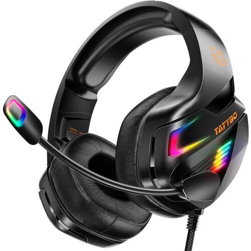 Gaming Headset for PS5 PS4 PC with Noise-Cancelling Mic