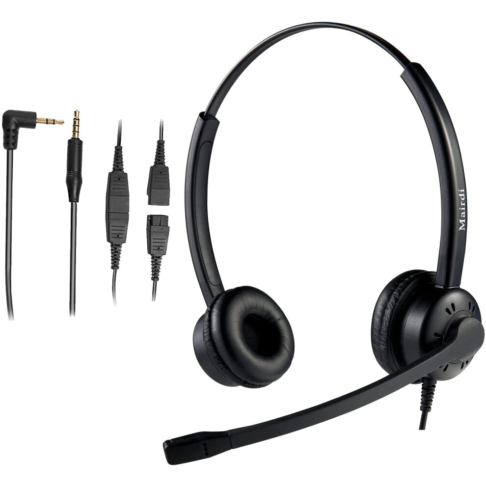 Telephone Headset With Noise-Canceling Mic 2.5Mm 917087664318