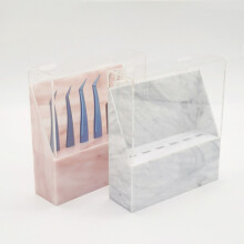 Cosmetic Rack with Dust Cover 6-Hole Eyelash Tool Storage