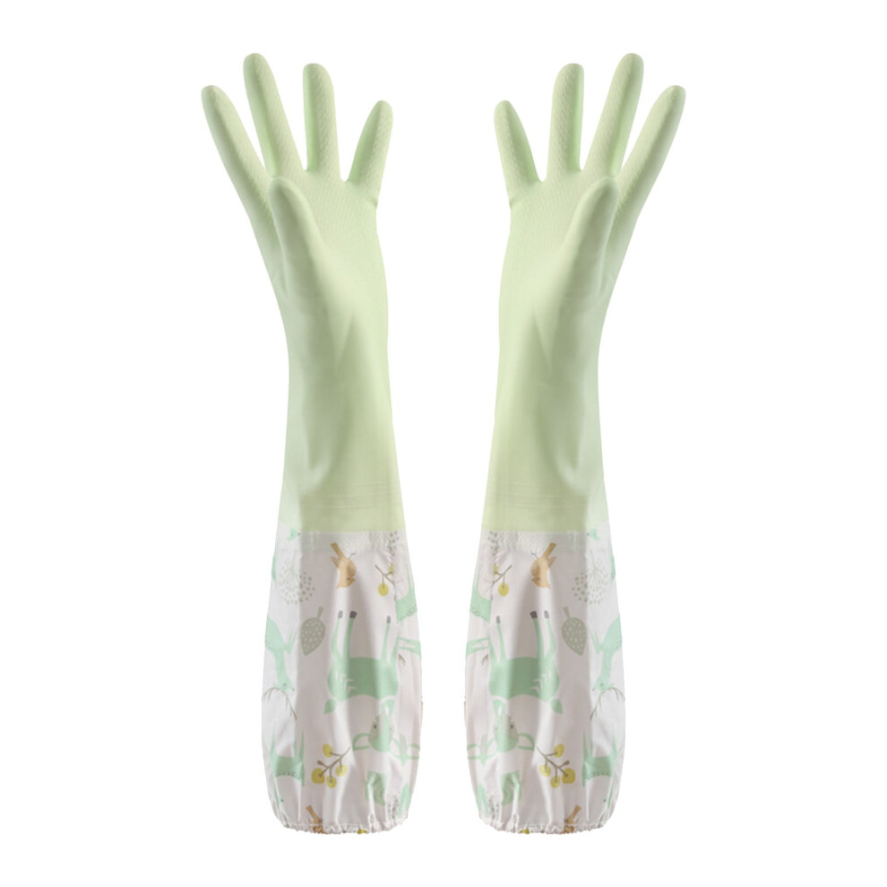 Winter Warm Rubber Cleaning Gloves with Lining, 1 Pair