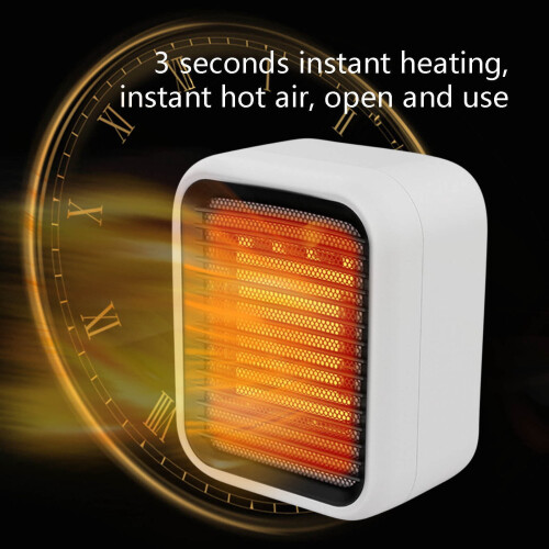 Μίνι ηλεκτρικός θερμαντήρας ZKCCNUK800W με ανεμιστήρα, γρήγορη θέρμανση 3 δευτ., 2 2