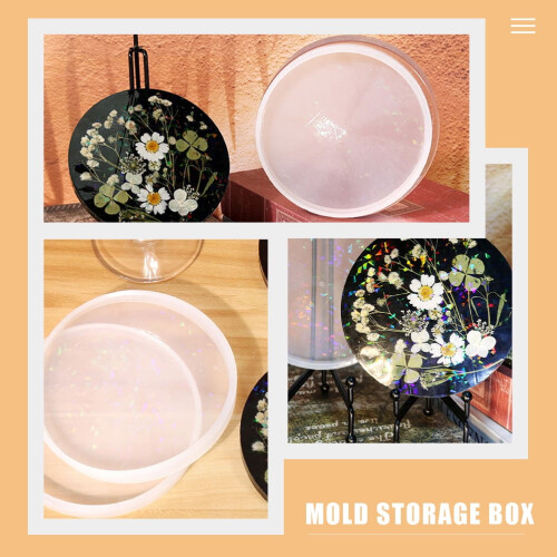 Round Silicone Coffee Tray Mold for Epoxy Resin Coasters 2