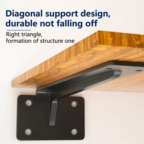 Sturdy Shelf Brackets Heavy-Duty Wall Mounted 1 Set 2
