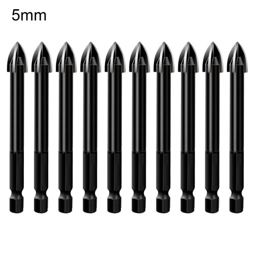 Triangle Drill Bit Cross Angle Anti-Rust Tip 10 Pcs 1
