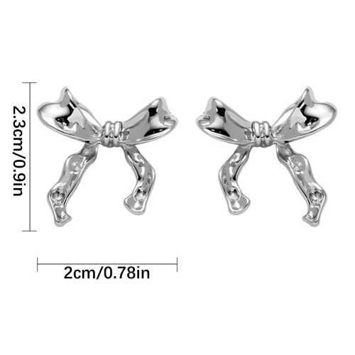 Fankiway women gold bow earrings multifunctional 1