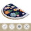 Boho flower panda semicircle floor mat 120x60cm 8