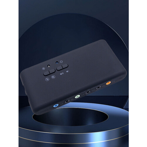 Jixopn 7.1 Sound Card USB Audio Interface with 2 Mic Inputs 1