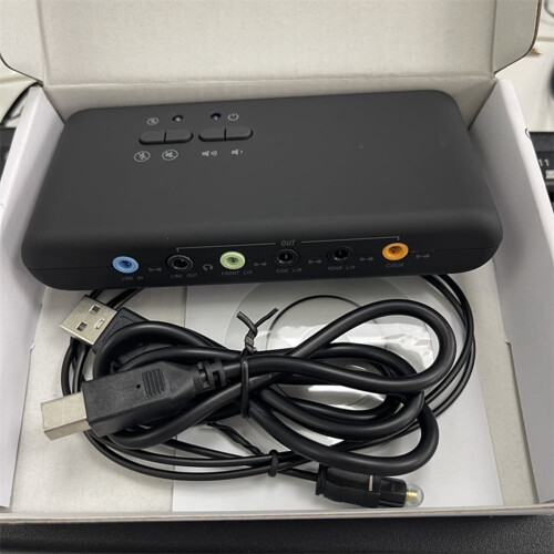 Jixopn 7.1 Sound Card USB Audio Interface with 2 Mic Inputs 2