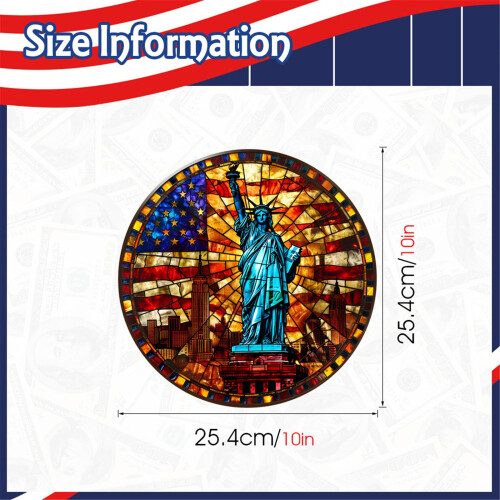 Independence Day window stickers round removable 2