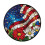 Independence Day window stickers round removable 2