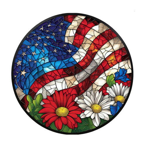 Independence Day window stickers round removable 1