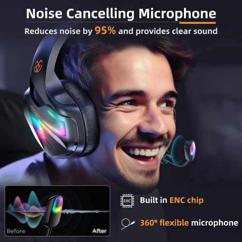 Gaming Headset for PS5 PS4 PC with Noise-Cancelling Mic 2