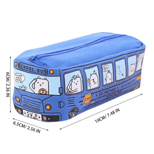 Giyblacko pen bag canvas small animal buses 2