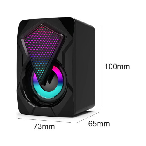 Jixopn X2 USB computer speakers with subwoofer and RGB light 1