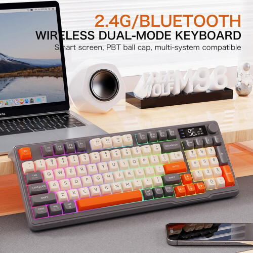 Bluetooth 5.0/2.4G RGB backlit keyboard 94 keys 2