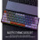 Jixopn T60 USB Mini Mechanical Gaming Keyboard Black Grey 7